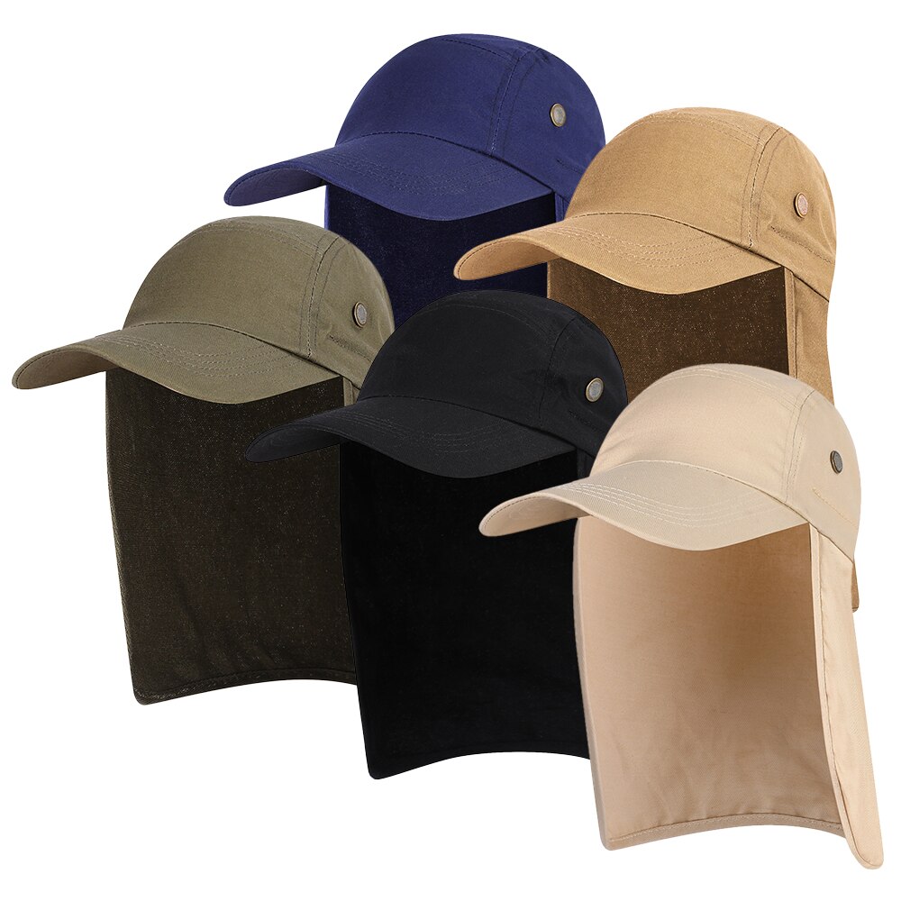 Mannen UPF 50 + Zonwering Vissen Cap Hoed Brede Rand Vissen Zon Cap Hoed met Nek Flap