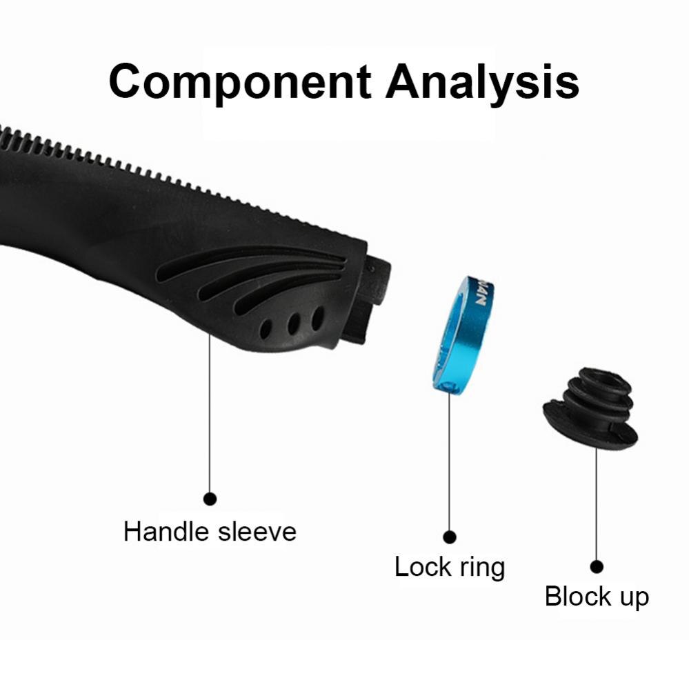 2pcs Bike Handlebar Grips Bicycle Handle Grips Ergonomic Double Fixation for Mountain Bike