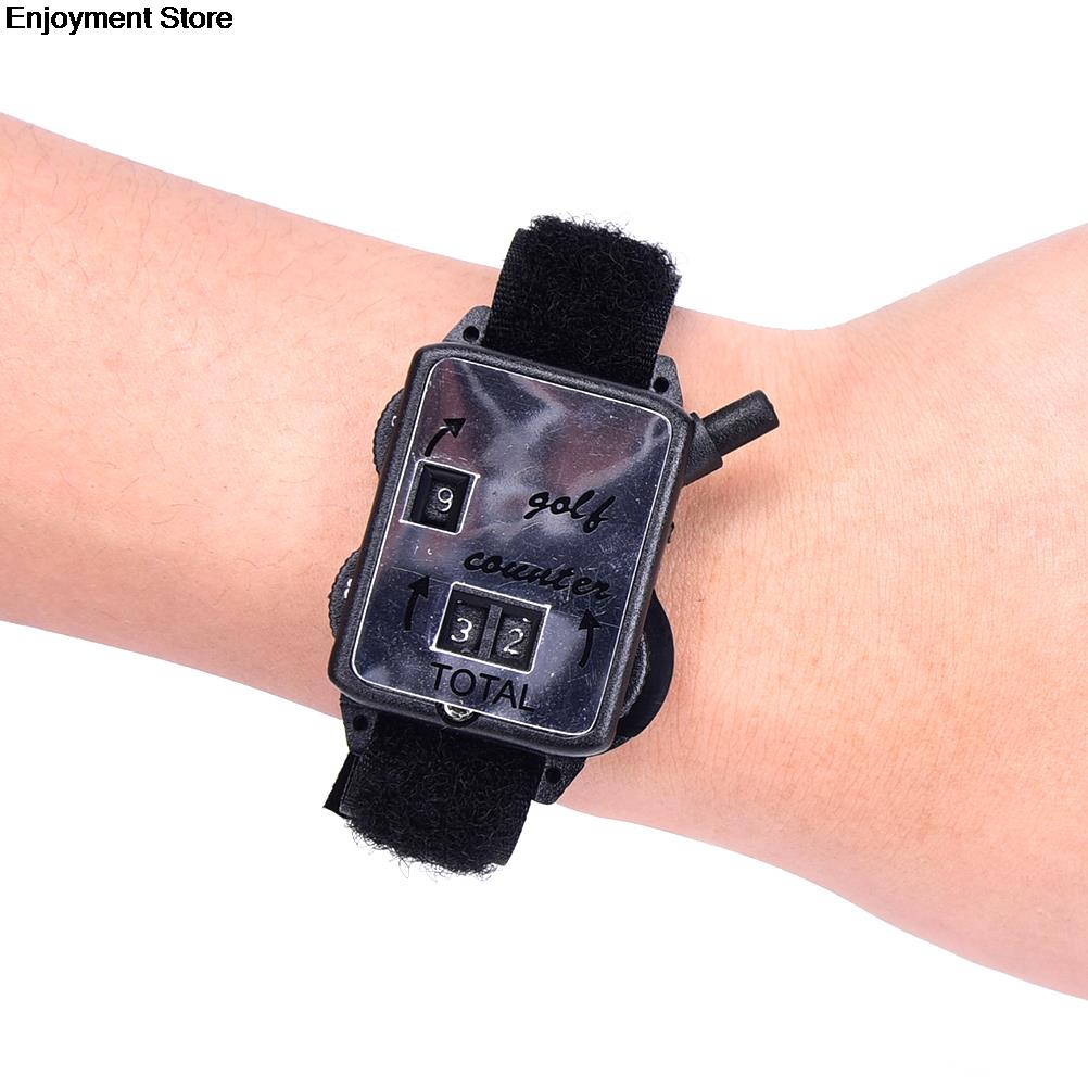 ! Mini Black Golf Training Aids Wristband Golf Club Stroke Score Keeper Count Watch Putt Shot Counter Sports Golf Accessories