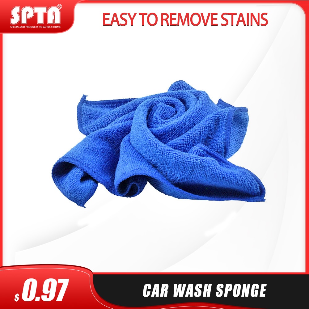 Spta Zachte Squre Absorberende Wassen Doek 40X40 Cm Car Care Clean Microfiber Cleaning Handdoeken Duurzame Multifunctionele Blauw/Groen