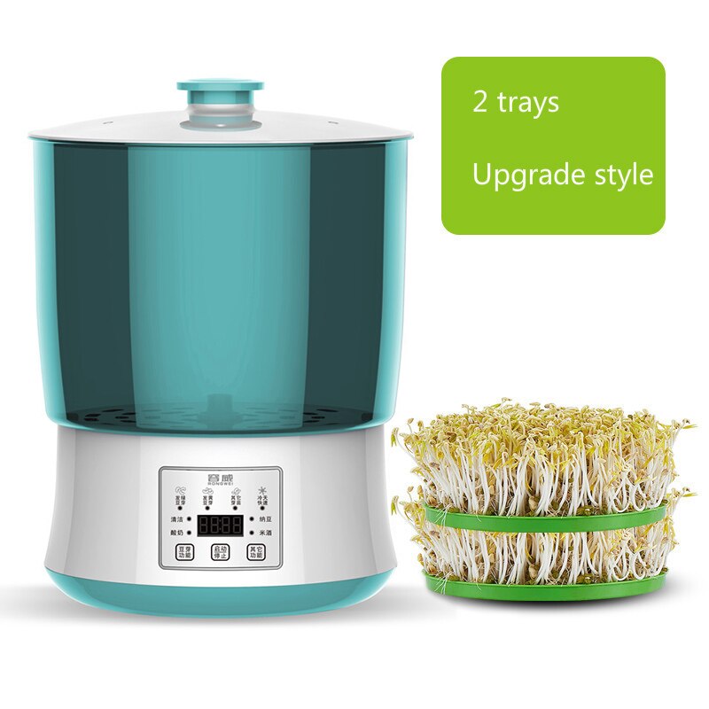Home Intelligence Bean Sprouts Machine 2/3 Layers Thermostat Green Seeds Growing Automatic Bean Sprout Machine Large Capacity: T1 / UK