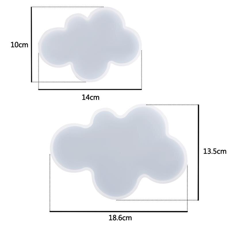 Moules en Silicone de dessous de verre en forme de nuage, fabrication de bijoux en résine à faire soi-même, moules de moulage en résine époxy pressée UV