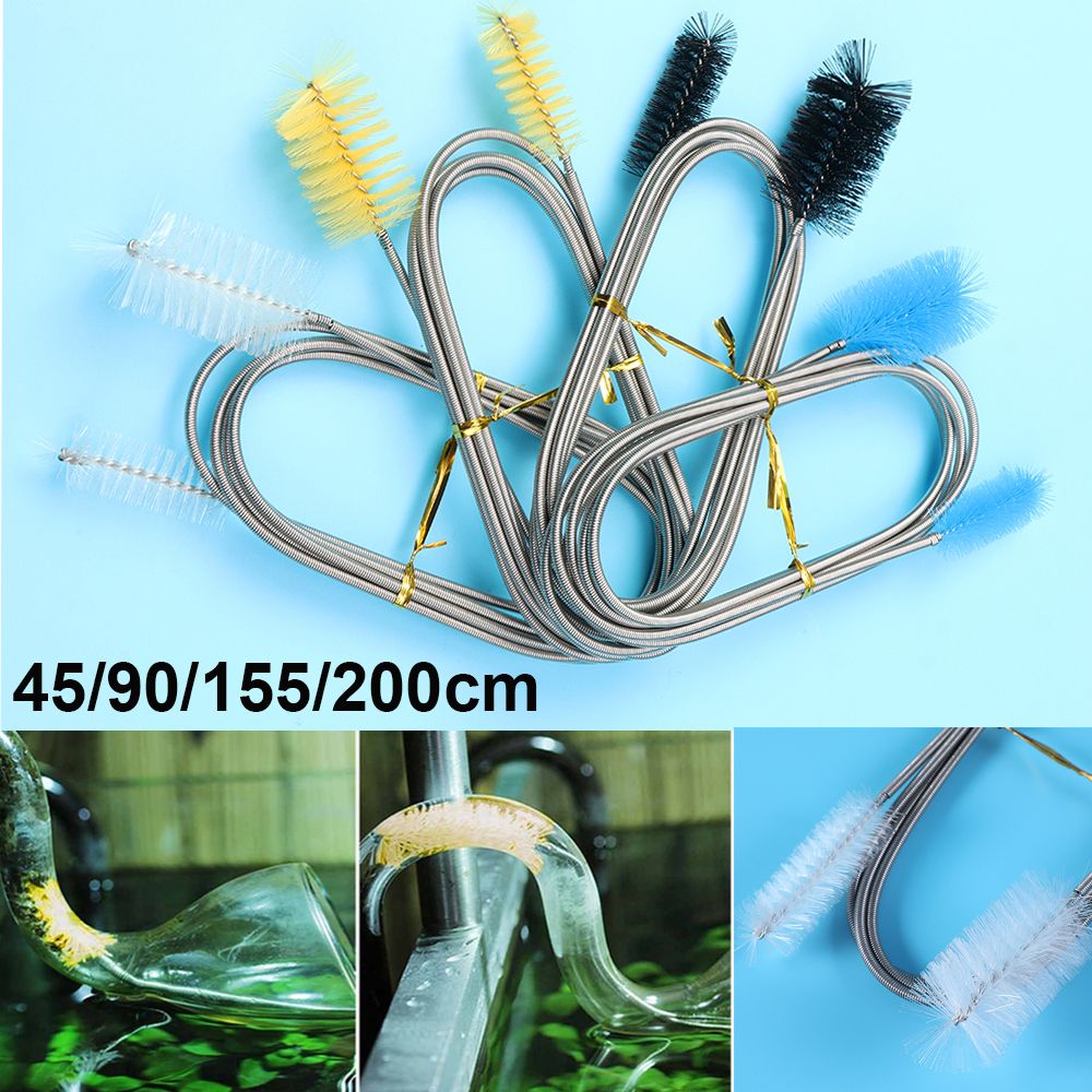 45/90/155/200cm- teiliges rohrreinigungsbürsten-einstellen für aquarienpumpen, flexibel doppelschlauchbürste, zubehör für aquarienrohre