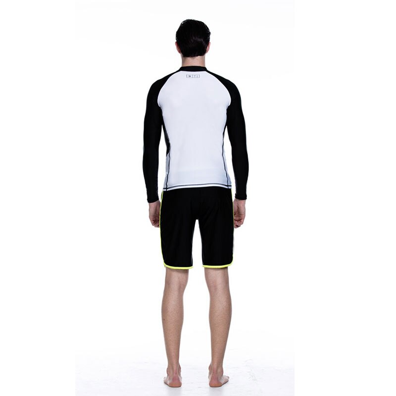 Hisea Men&#39;s Rash Guard Shirt Long Sleeve UV Protect Swimming Tops Lycra Quick Dry Swimwaer Srufing Water Sport T-Shirt Clothing