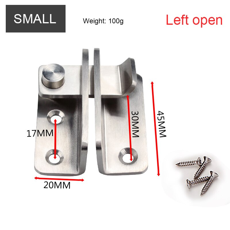 45mm Bolzen Schloss Verdickung Edelstahl Schrank sperren Anti-Diebstahl Holz Schrank Tür Fenster Büro Schrank Bolzen Schloss: 45mm links
