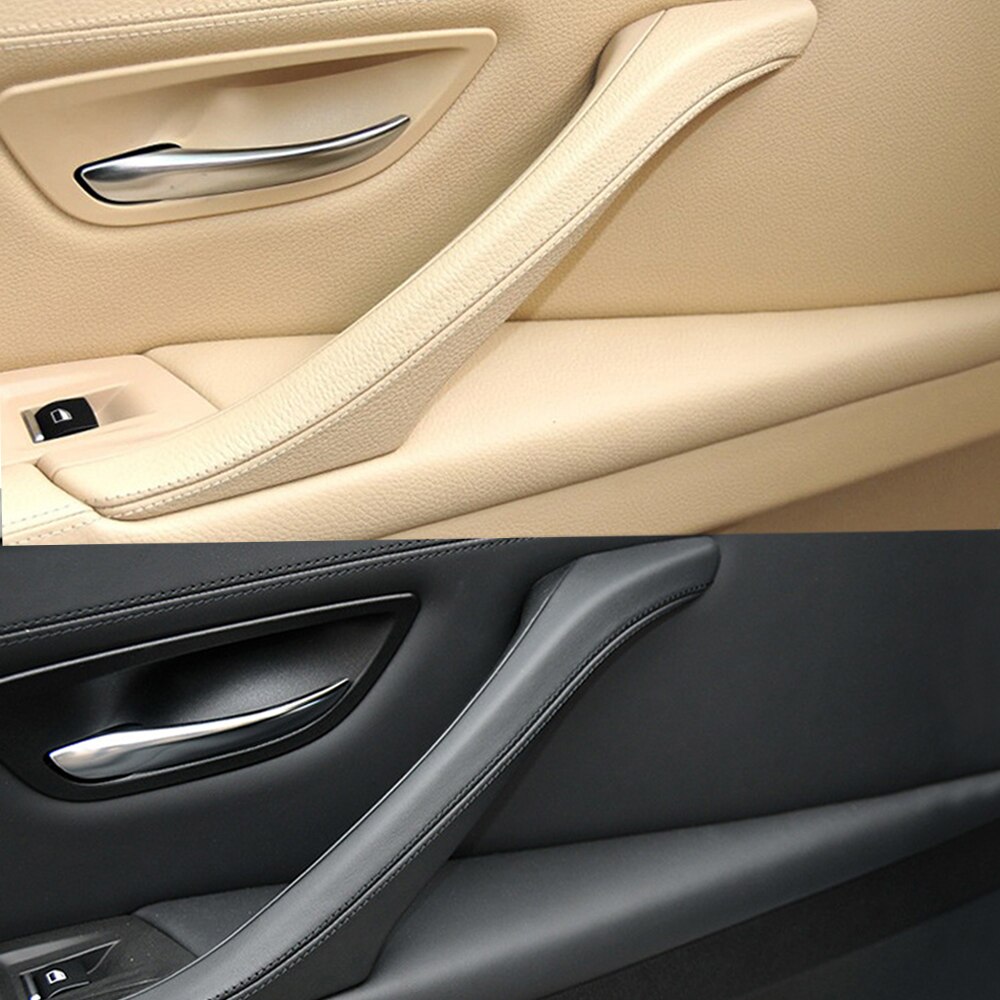 7 sztuk wnętrze wewnętrzna strona drzwi uchwyt, gałka wykończenia uchwyt pokrowiec na BMW F10 F11 F18 F30 520i 525i 5-Series kierownica z lewej strony samochodu stylizacji