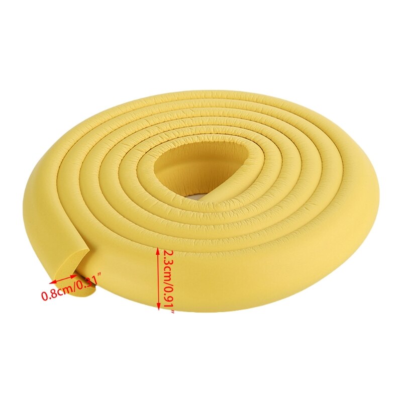 Protector de escritorio de esquina de seguridad para bebé de 2m, protección de mesa de goma para niños, borde suave en forma de L