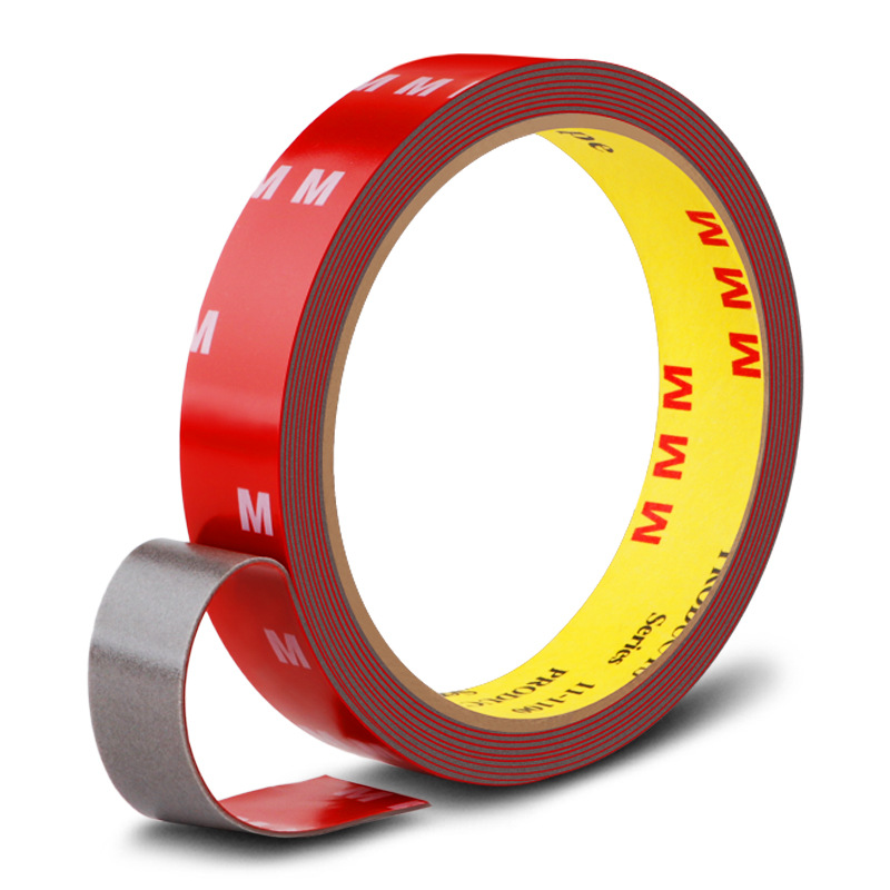 Schiuma acrilica adesiva a doppio rivestimento di colore grigio da 0,8 mm di spessore per parti di rivestimento esterno automobilistico lato del corpo