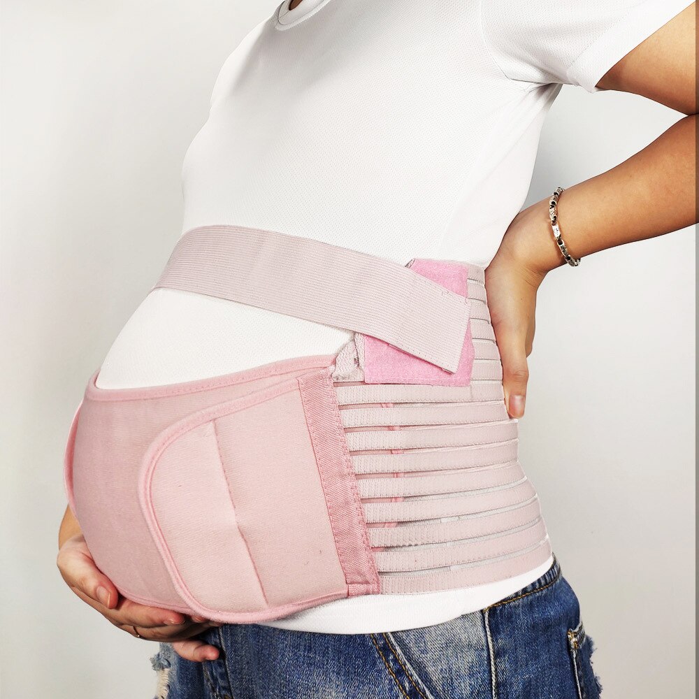 Pregnancy Belt Pregnant Women Belts Maternity Belly Bands Abdomen Support Belly Band Back Brace prenatal Protector: XL / Pink