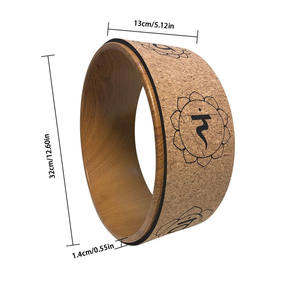 Cork Yoga Wheel Yoga Prop Supports Yoga Circles Gym Workout Back Training Tool For Bodybuilding Fitness