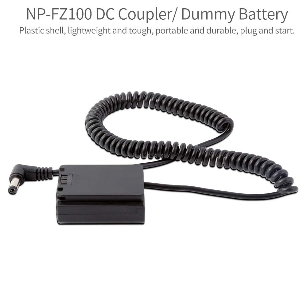 NP-FZ100 Dummy Battery DC Power AC Adapter for Sony Alpha 7 9 II A6600 A7 III A7R III IV ILCE-7M3K 7RM4 7RM3 9M2 A9 II Camera