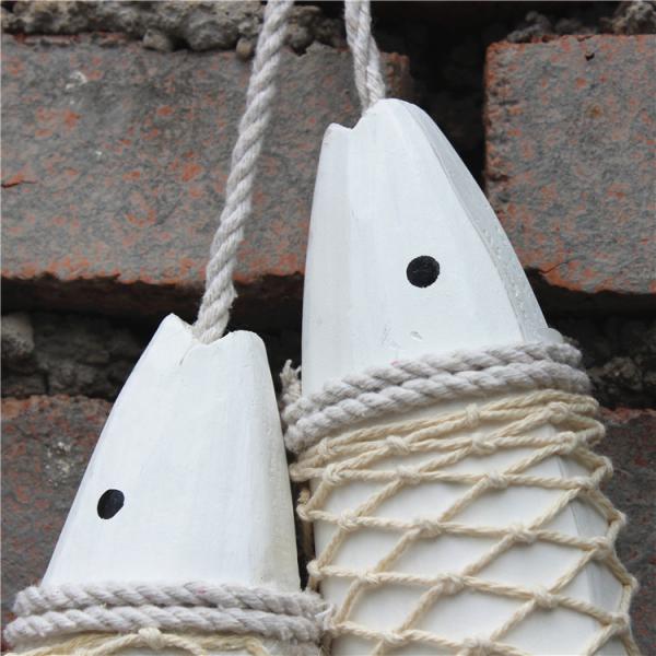 2xChic Coastal Hand Carved Hanging Wood Marine Fish Wall Art Room Decor L