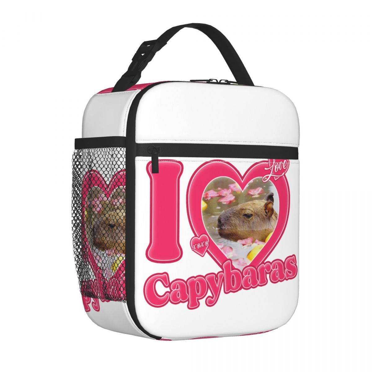 Don't Worry Be Capybara Insulated Lunch Bags Portable Reusable Cooler Bag Tote Lunch Box College Picnic Bento Pouch: army green