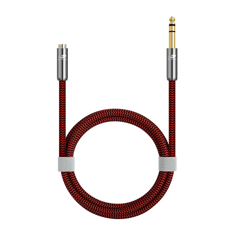 1/4 -tums trs 6.35mm -hane  to 3.5mm -hona jack stereoljudkabel för mixerförstärkare gitarr piano hörlursadapter skärmade sladdar