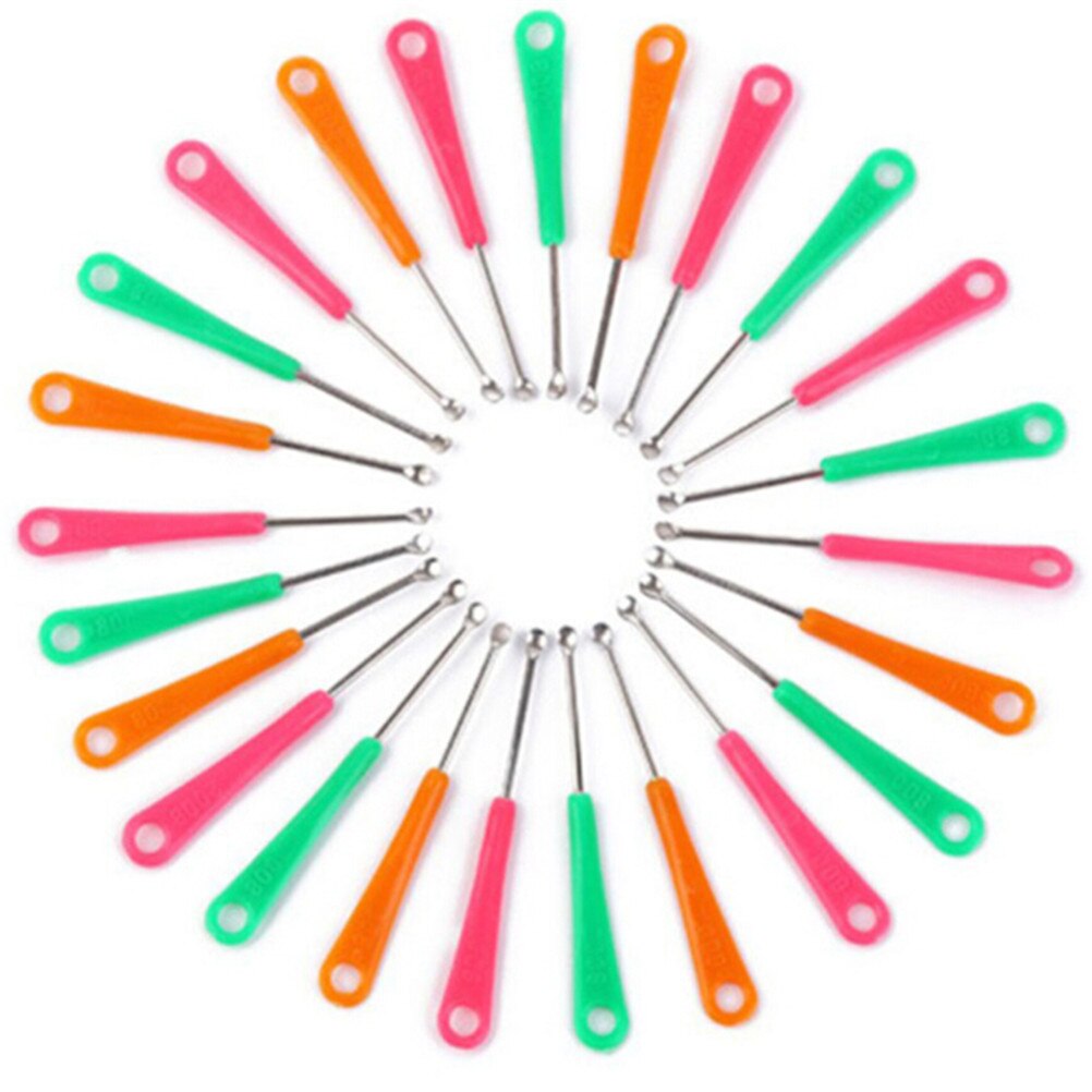 20pcs/set Ear Care Spoon Tool EarPick Ear Wax Pickers Metal Ear Picks Wax Removal Curette Remover Cleaner Facial Beauty Tools