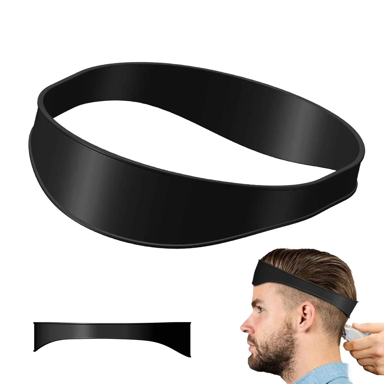 Règle de coupe de cheveux, Guide de décolleté, façonnage, modèle de barbe, peigne, pochoir de cou, styliste arrière, règle de cou pour hommes, accessoire de barbier: Violet