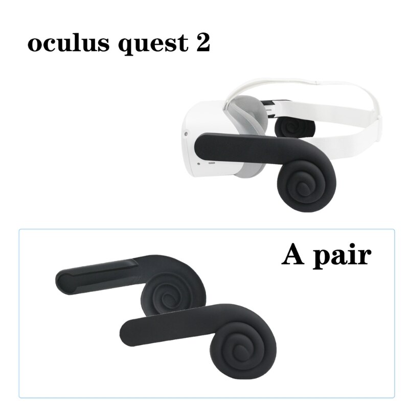 VR Silicone Ear Muffs For -Oculus Quest 2 VR Headset Enhancing Sound Solution 1XCB