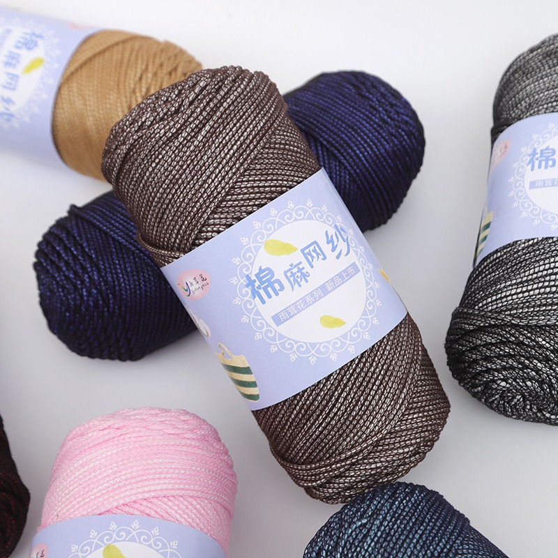 2MM Hollow Knitted Crochet Yarns For DIY Handbag Basket Purse Cushion Nylon Cord Polyester Thread Round Rope Line Woven for