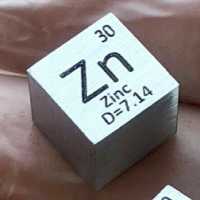 10mm 99,99% Hohe Reinheit zinc Zn Metall Wrfel elemento Periodensystem