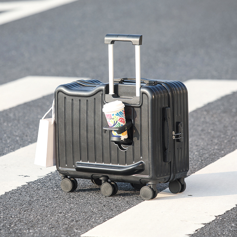 Maleta de equitación para niños, equipaje con ruedas universales, 6 ruedas, 20/22 pulgadas maletas de viaje, maleta viaje cabina con portavasos, novedad: Azul / 20 pulgadas