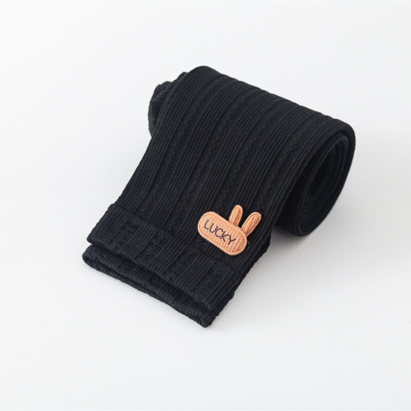 Nuovi Leggings primaverili e autunnali per bambini moda coreana tendenza dei cartoni animati ragazze comode abbigliamento esterno pantaloni in cotone: black / L(105-125cm)