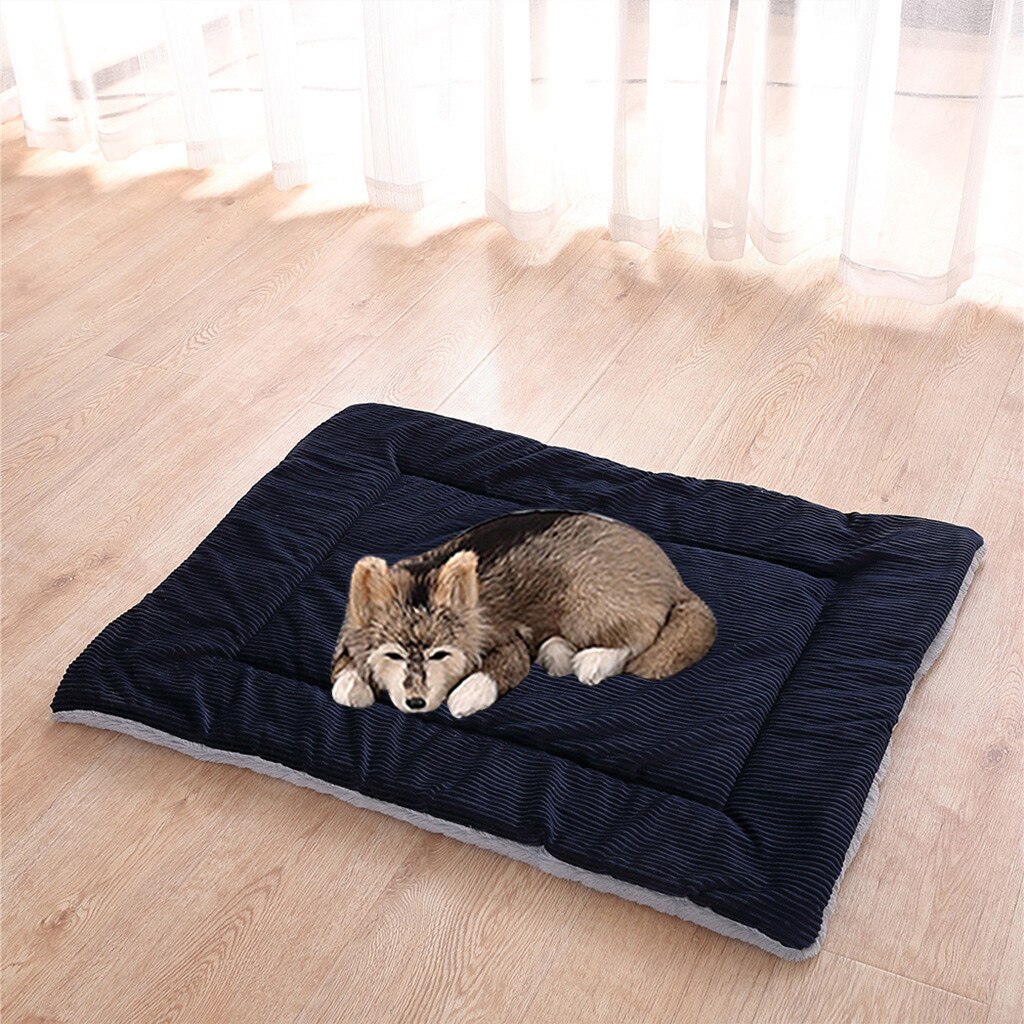 Hondenbed autoachterbank, hondenautoachterbank, zachte hondenmat voor autostoel, grote honden, hondenbed voor oudere honden en puppy's met antislip onderkant, bruin en wit, L