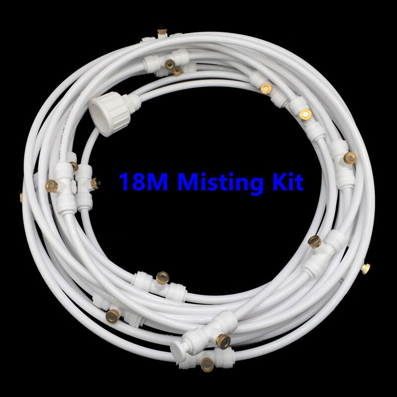 18m messing sproeiers voor tuinpatio-koelsystemen 26 stuks binnendraadaansluiting 26 stuks waternevel voor aeroponics-bevochtiging  m016: Wit 18m set