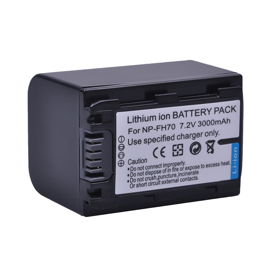 3000mAh NP FH70 NP-FH70 batería para Sony NP-FH30 NP-FH40 NP-FH60 NP-FH50... DCR DVD508 DVD408 DVD308 DVD105 HC28 SR300 SR200 SR82: 1x Battery