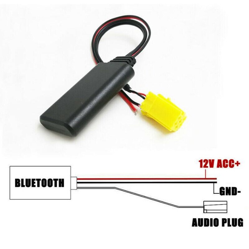 Auto Bluetooth Aux Kabel Adapter Voor Fiat Grande Punto Alfa Romeo Stereo Mini 6Pin Bluetooth Module Adapter