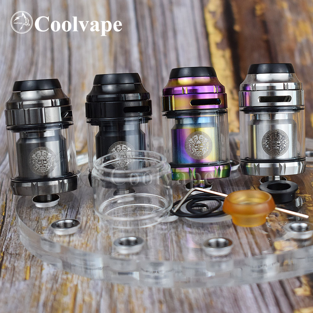 coolvape 25mm Zeus RTA atomizer RTA 3.5ml/4.5ml tank Deck Electronic cigarette Mods Dual Coil Vape Tank RTA Vaper RTA atomizer