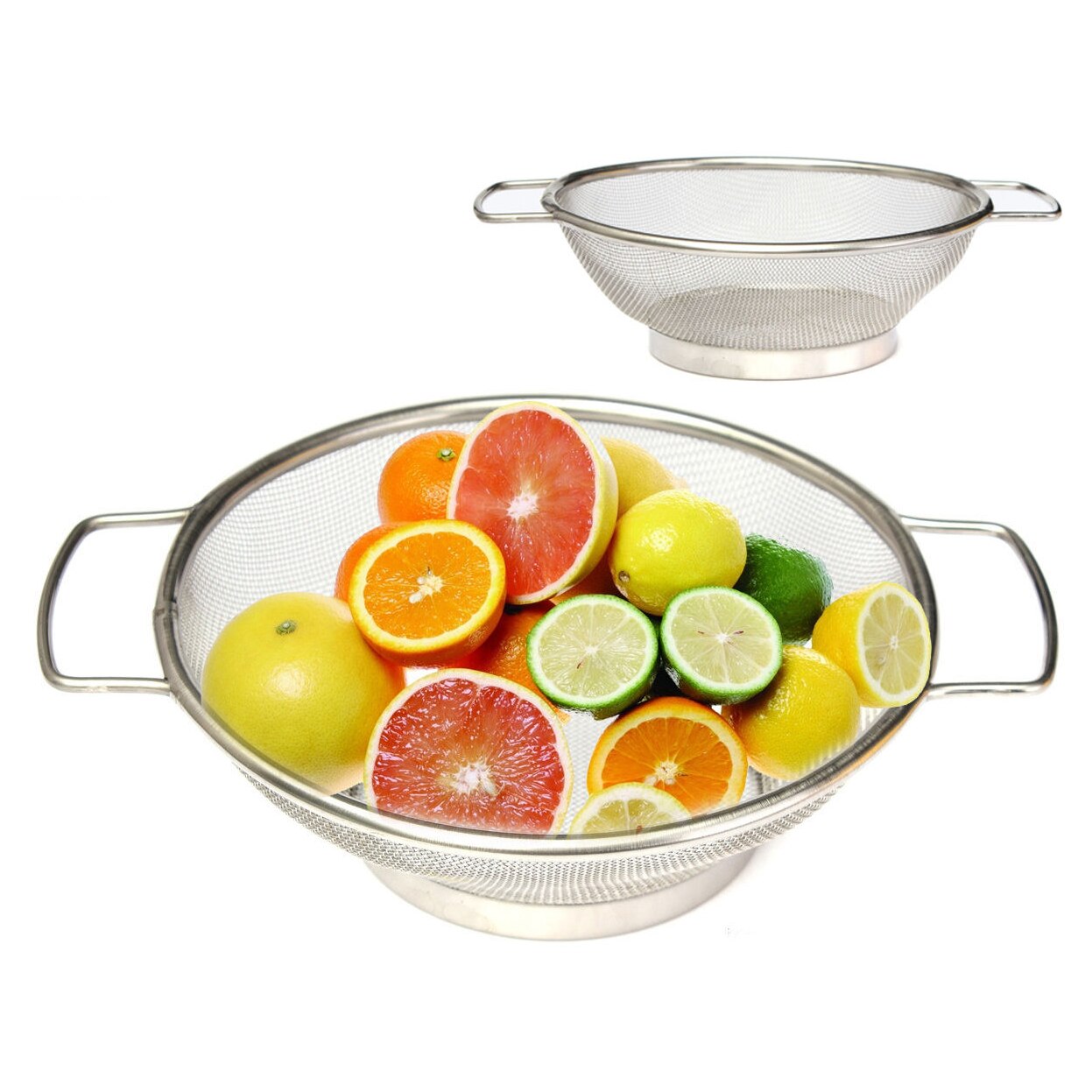 Stainless Steel Fine Mesh Strainer Bowl Drainer Vegetable Sieve Colander Sifter