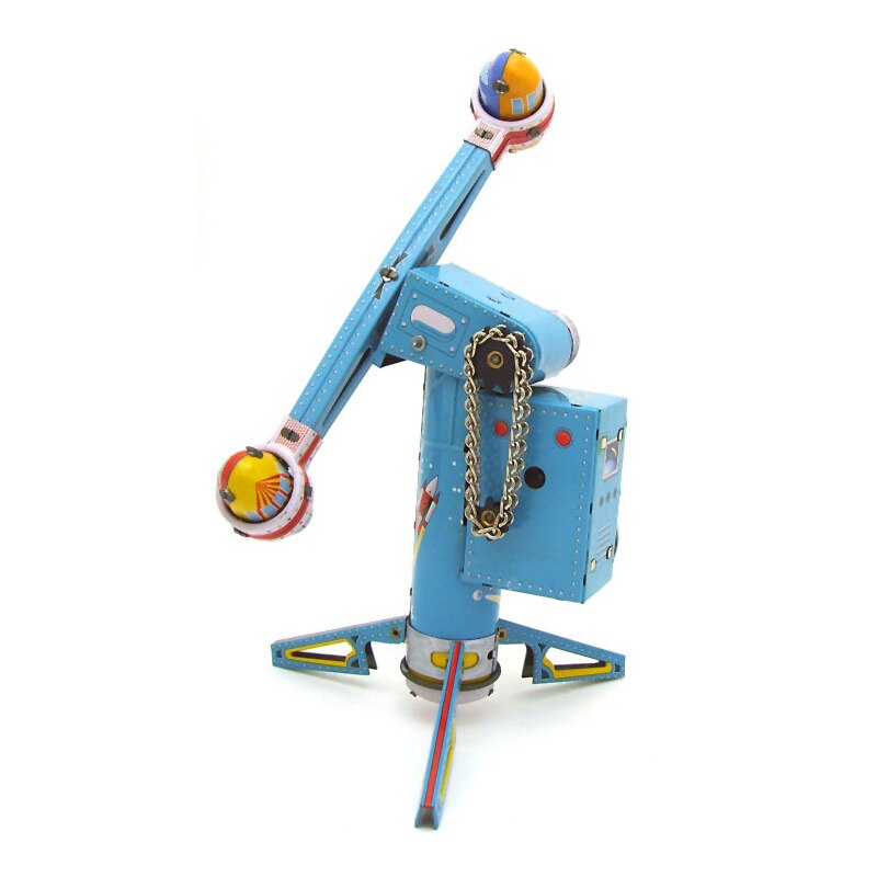 Reminiscence Antieke Clockwork Tin Kinderen Volwassenen Speelgoed Wind Up Robots Ijzer Modellen Ambachtelijke Roterende Rocket Reuzenrad