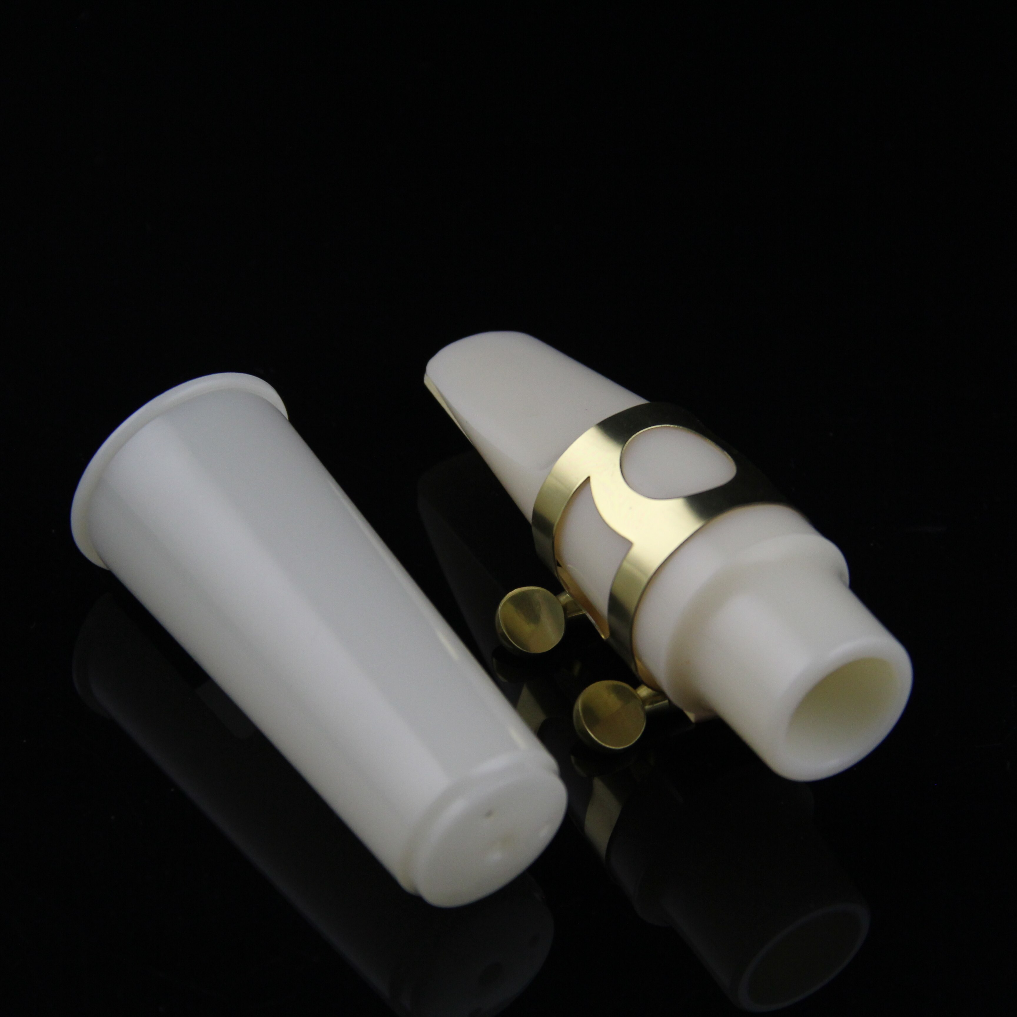 Eb saxofón Alto saxofón, boquilla de plástico, saxofón Alto, boquilla blanca, 1 Juego