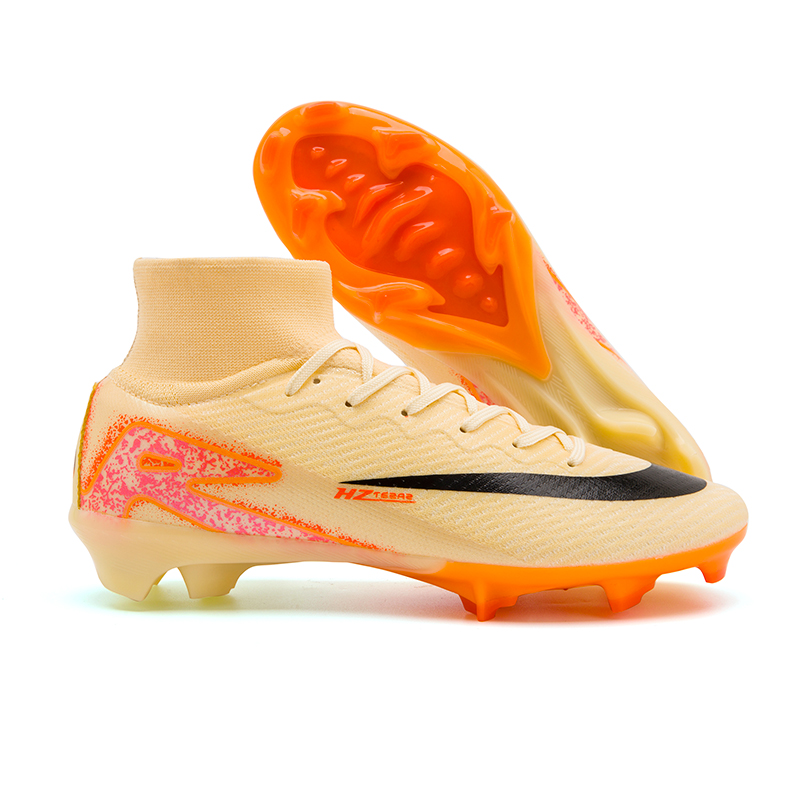 Profi Fußballschuhe Herren Sozial Cleats Gras Ausbildung Original Sportschuhe Rutschfeste, ultraleichte Fußballplatzstiefel für Höhle Innenbereich: Orange / 38