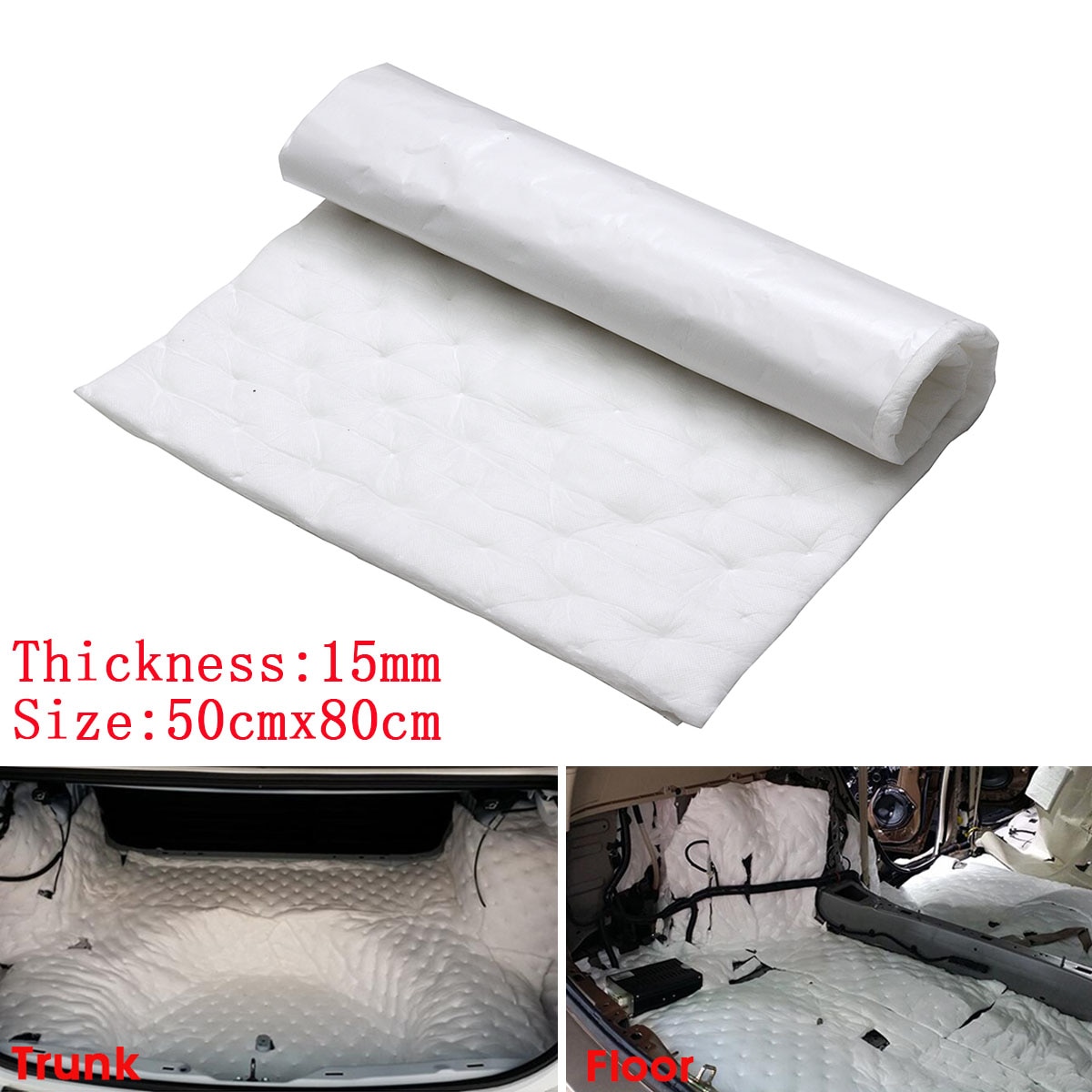 50*80 Cm Auto Deadener Mat Noise Motorkap Isolatie Deadening Hood Motor Firewall Warmte Aluminium Schuim Sticker Waterdicht