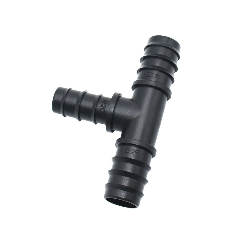 25mm to 16mm 20mm hose reducing tee barb Connector water splitter DN20 to 1/2 3/4 hose tee Drip Irrigation Fittings 2 Pcs