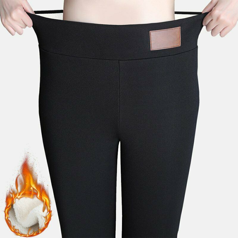 Wolle Leggings Hosen Super Dicke Kaschmir Hohe Taille Hosen Warme Hosen Im Winter Für Frauen X85