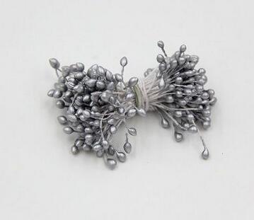 100 Stks/partij Kunstbloemen Meeldraden Parel Bloem Meeldraden Bloemen Meeldraden Voor Cake Mini Rose Bruiloft Decoratie Kunstbloemen: Silver