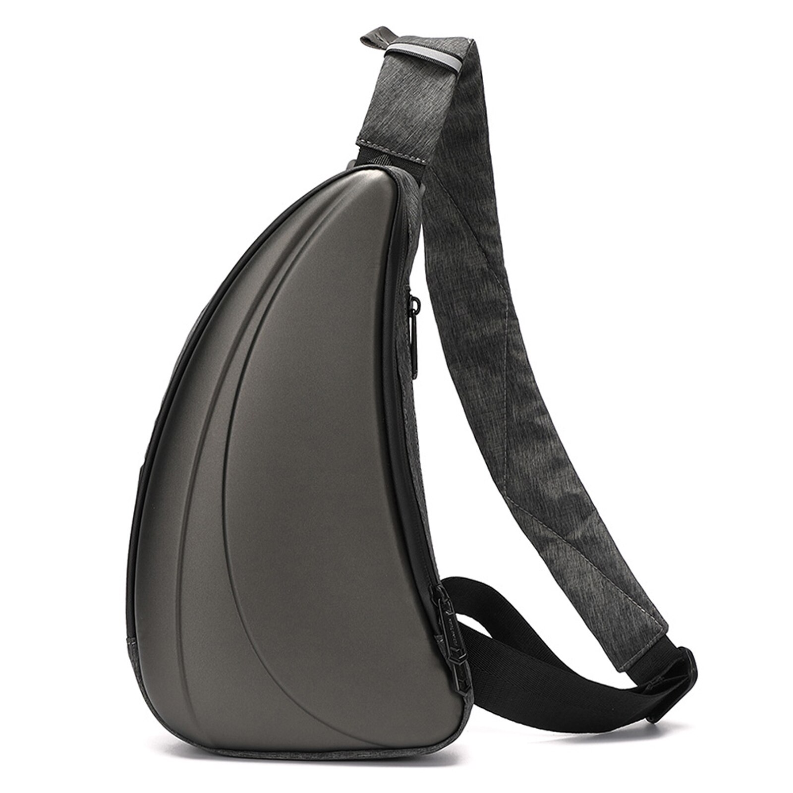 Sling Bag Crossbody Bag Shoulder Backpack Waterproof Travel Chest Bag USB Port Casual Daypack Sling bag for Men Women: Grey