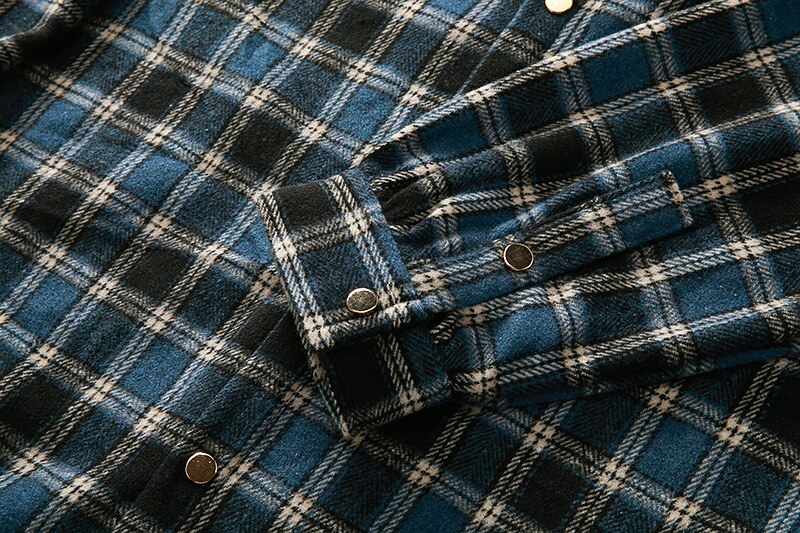 Men Flannel plaid shirt men's Casual Long Sleeve Shirt Soft Comfort Slim Fit Styles Brand Man Plus Size