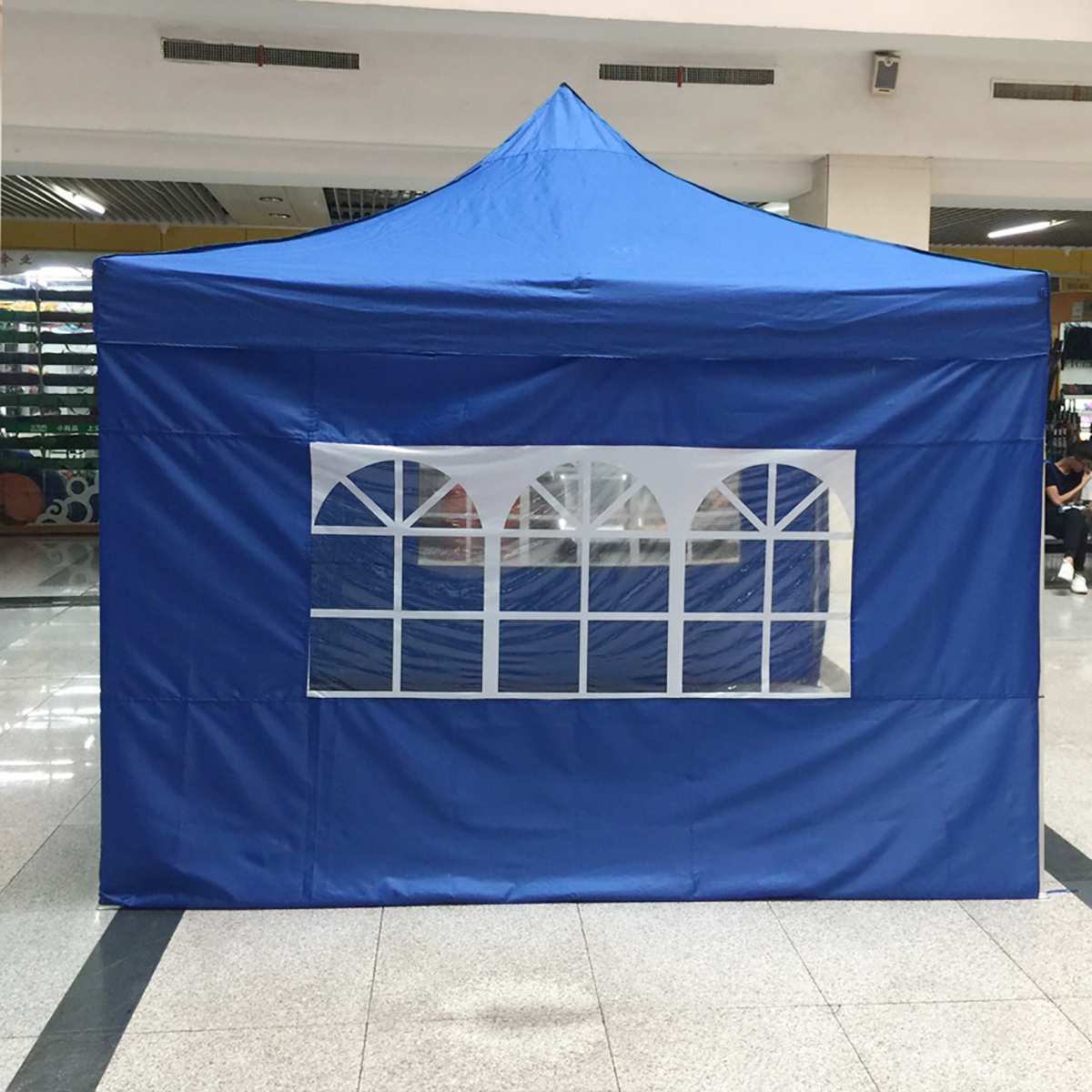 10x10 Foot Waterproof Outdoor Canopy Tent – Blue – Includes 4 Removable Side Walls