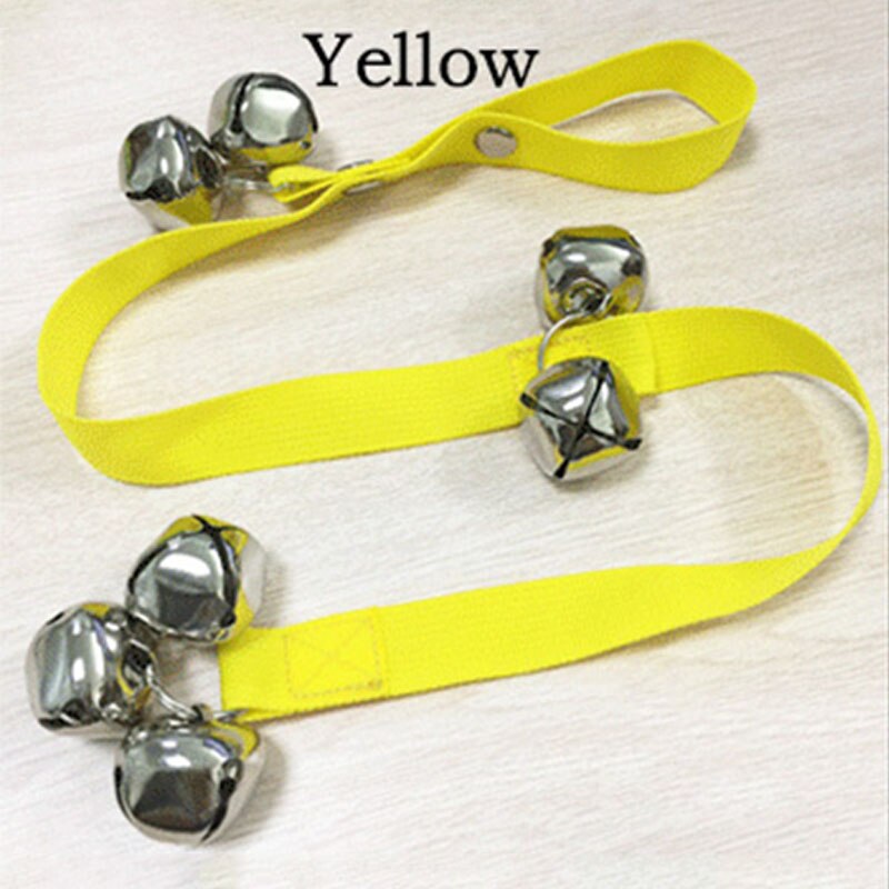 Sonnette pour animal domestique corde | Corde, plusieurs couleurs, réglable 6/7 cloches pour animal de compagnie, collier de chien, fournitures pour animal de compagnie, de noël, formation de chien, sonnette de sonnette: M / Yellow
