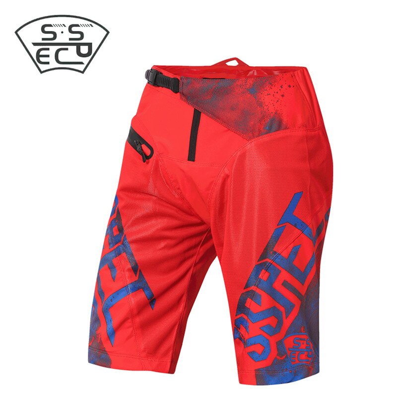 Blå sommer korte bukser motocross atv sykkel motorsykkel motorsykkel scooter shorts: Rød / 32