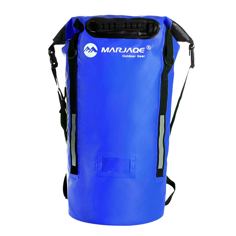 40l udendørs vandtæt rygsæk tørpose sæk opbevaringspose vandreture kanosejlads kajaksejlads svømning drivende flodvandring: Blå