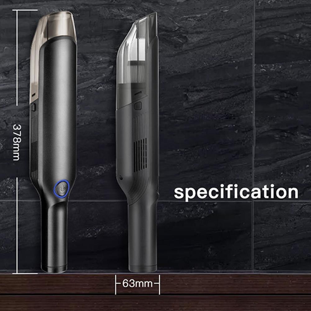 Handheld Wireless Vacuum Cleaner Rechargeable Cyclone Suction Car Vacuum Cleaner Cordless Wet/Dry Auto Portable for Car Home
