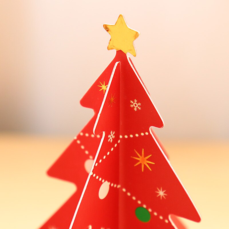 2 pcs Stereo handmade paper-cut engraving blessing cards Christmas tree Christmas Halloween Thanksgiving cards with envelop