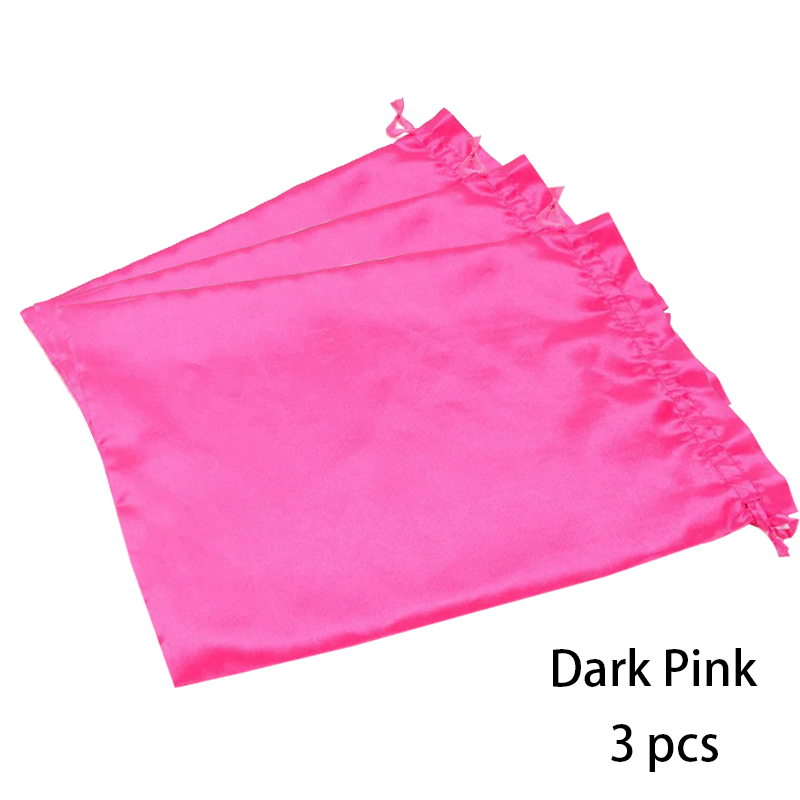Satin--Aufbewahrungsbeutel, 25 x 35 cm, Perückenaufbewahrung, Satin--Perückentaschen, schwarz, rosa, weiche Seide, Perückentasche für Haar-Perücken-Verpackungswerkzeuge: Lila