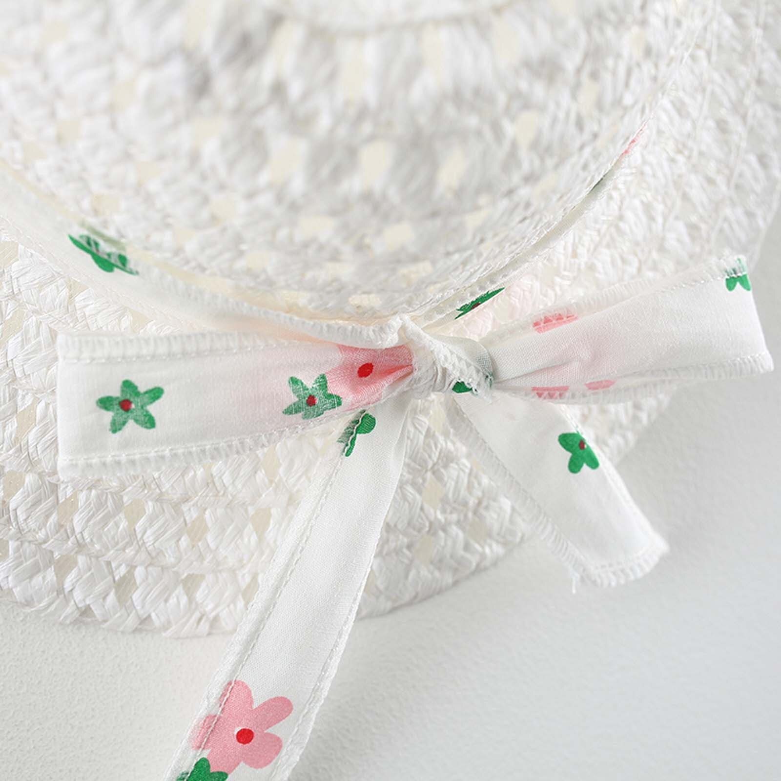 1-4Years Meisje Sling Jurk Bloemenprint Zomer Peuter Baby Mouwloze Zoete Tutu Jurken + Visser Hoed Strik Geplooide Rok