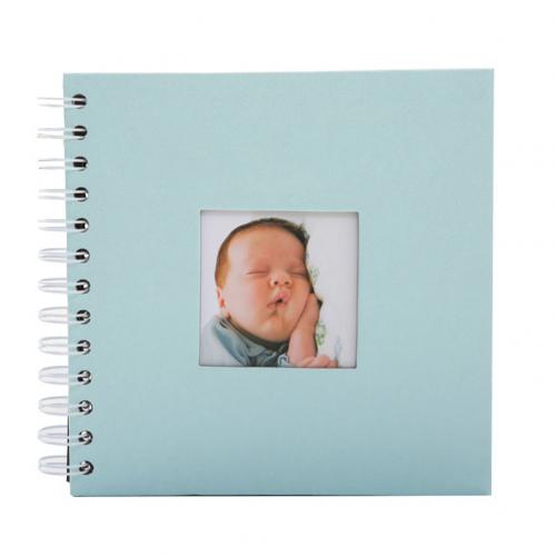 Baby Growth Moment Record Family Memory DIY Photo Album 20-Page Scrapbook Record Family Memory DIY Photo Album Photo Album: Blue