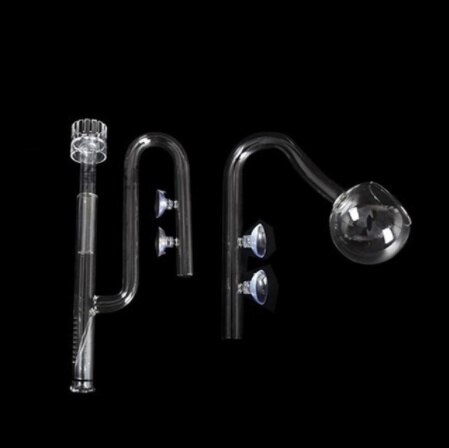 Aquarium Water Plant Fish Tank Glass Inflow Outflow Lily Pipe 12/16mm 16/22mm ，Surface Skimmer: Skimmerpoppyoutflow / 13mm